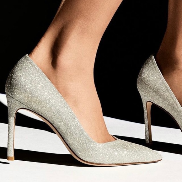 NWT Stuart Weitzman Anny Platino Glitter (refinished) - Picture 1 of 12